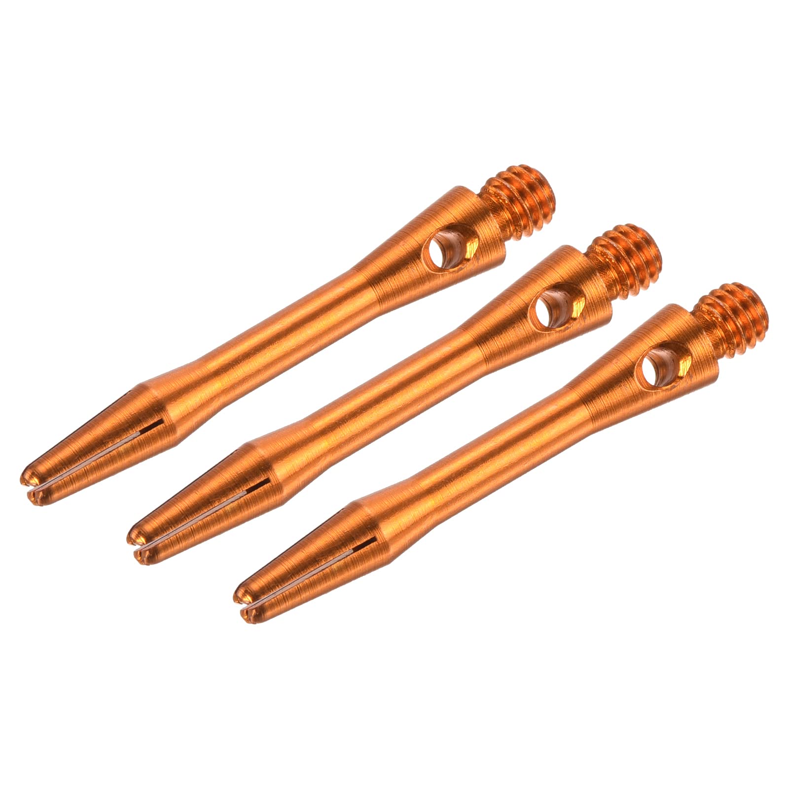 PATIKIL 35mm Aluminum Dart Shafts, Medium 2BA Thread Dart Stems Dart Accessories Throwing Fitting for Steel Tip - 3 Pack (Orange)