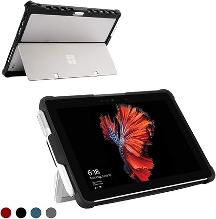 Amazon Com Youtec For Microsoft Surface Pro 7 Pro 6 Pro 5 Pro 4 Case Shockproof Rugged Folio Protective Hard Cover With Pen Holder Compatible With Type Cover Keyboard Original Kickstand Black Computers Accessories