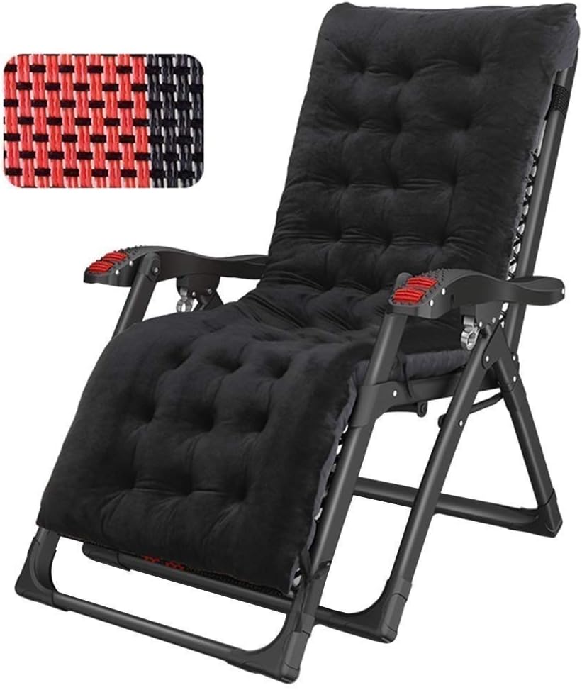 LLYU Garden Outdoors Home Oversize Lounge Chair Folding Beach Deck Chair Supports Household Portable Lounge Chair Lunch Break Lazy Chair