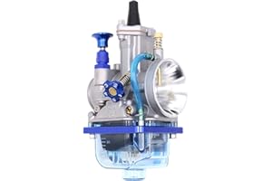 AKSLGT Universal Motorcycle Racing Carburetor PWK 21MM-34MM, With Blue Float Bowl Horn Cup Intake Manifold Fit for 2T 4T Engine Scooter Motorcycle ATV Quad Pit Bike 50CC-350CC PWK Carburetor (24MM)