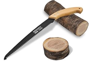BOOSDEN 11'' Hand Pruning Saw, Japanese Trim Saw with Wood Handle, Hand Saws for Tree Trimming, Camping, Woodworking, Gardeni