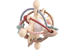 PandaEar Silicone Montessori Teething Toy, Baby Teether, Infant Rattle, 3+ Months