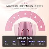 TOPEV IPL Hair Remover, 500,000 Flashes, 5 Energy Levels, Rose Gold view 3