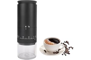 Portable Coffee Bean Grinder, USB One Touch Electric Coffee Bean Grinder with 38 Grind Adjustable Settings, 110ml Powder Capa