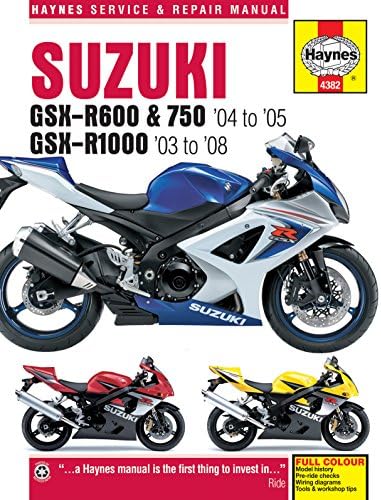 HAYNES REPAIR MANUAL 4382 for Suzuki GSXR600 GSXR750 GSXR1000 GSXR 600 750 1000