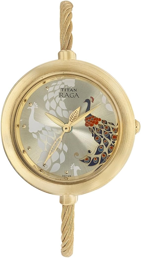 titan mother of pearl dial analog watch for women
