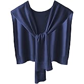 Deftkaze Sweater Shawl Wraps for Women Fashion Knitted Shawl Casual Knotted Shoulder Scarf Wrap Tops for Travel Holiday