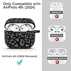 Silicone Leopard AirPods 4 Case 2024, Gawnock Case