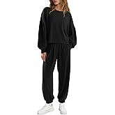 LAMISSCHE Womens Lounge Sets 2 Piece Outfits Matching Sets Long Sleeve Top Jogger Set Airport Travel Outfit Tracksuit