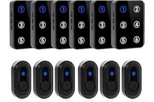 DAYTECH Wireless Caregiver Pager, 6 Buttons and 6 Receivers