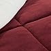 Lavish Home 3 Piece Sherpa/Fleece Comforter Set - F/Q - Burgundy