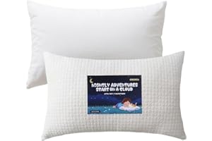 Cococu Toddler Pillow for 2-5 Year Olds,Organic Cotton Toddler Crib Pillow with Washable Cover,13x18 Inch White Pillow for Toddler Bed