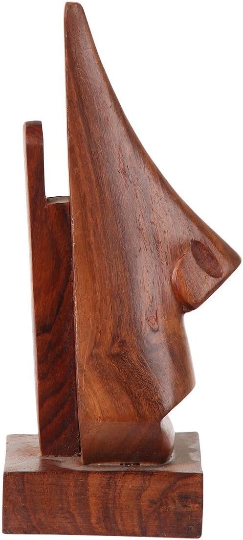 storeindya Wooden Handmade Nose-Shaped Eyeglass Spectacle Holder Glasses Holder By ENN DEE INTERNATIONAL, Brown - Image 4