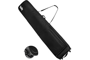 TENFLY Ski Bag, Padded Snowboard Bag for Air Travel, 900D Water Resistant Oxford Fabric, Foldable Snow Bags Fits 2 Pairs Skis