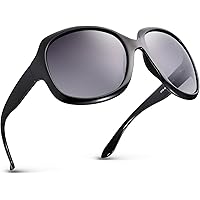 Effnny Gafas de sol polarizadas para mujeres, protección UV, Lentes de sol espejadas De gran tamaño 65x62mm 3113