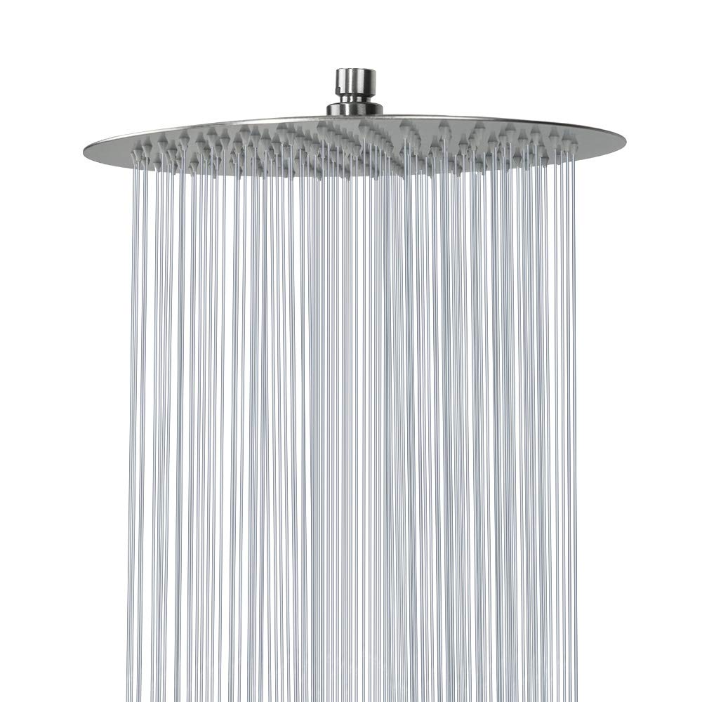 NearMoon Rain Shower Head, Large Stainless Steel High Flow Bath Shower, Ultra Thin Design Rainfall Booster Showerhead Waterfall Body Covering, Ceiling or Wall Mount (12 Inch, Brushed Nickel)