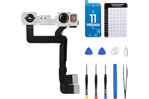 DGSCSMY for iPhone 11 pro max Front Camera Replacement OEM Repair Kit 12MP 6.5", 11promax Facing Lens Module Part Structured Light Receiver Transmitter Connector Replace Fix Tools A2161 A2220 A2218