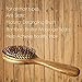 Natural Bamboo Detangling Hair Brush For All Hair Types,Hair Detangler, Improve Hair Growth, Prevent Hair Loss, Dandruff Scalp, Bamboo Bristles Pin Massage Scalp For Healthy Hair. Wet/Dry
