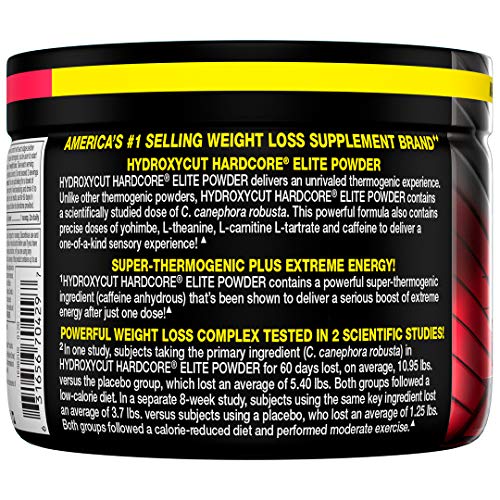 Weight Loss Drink Mix Hydroxycut Hardcore Elite Powder Weight Loss for Women & Men Weight