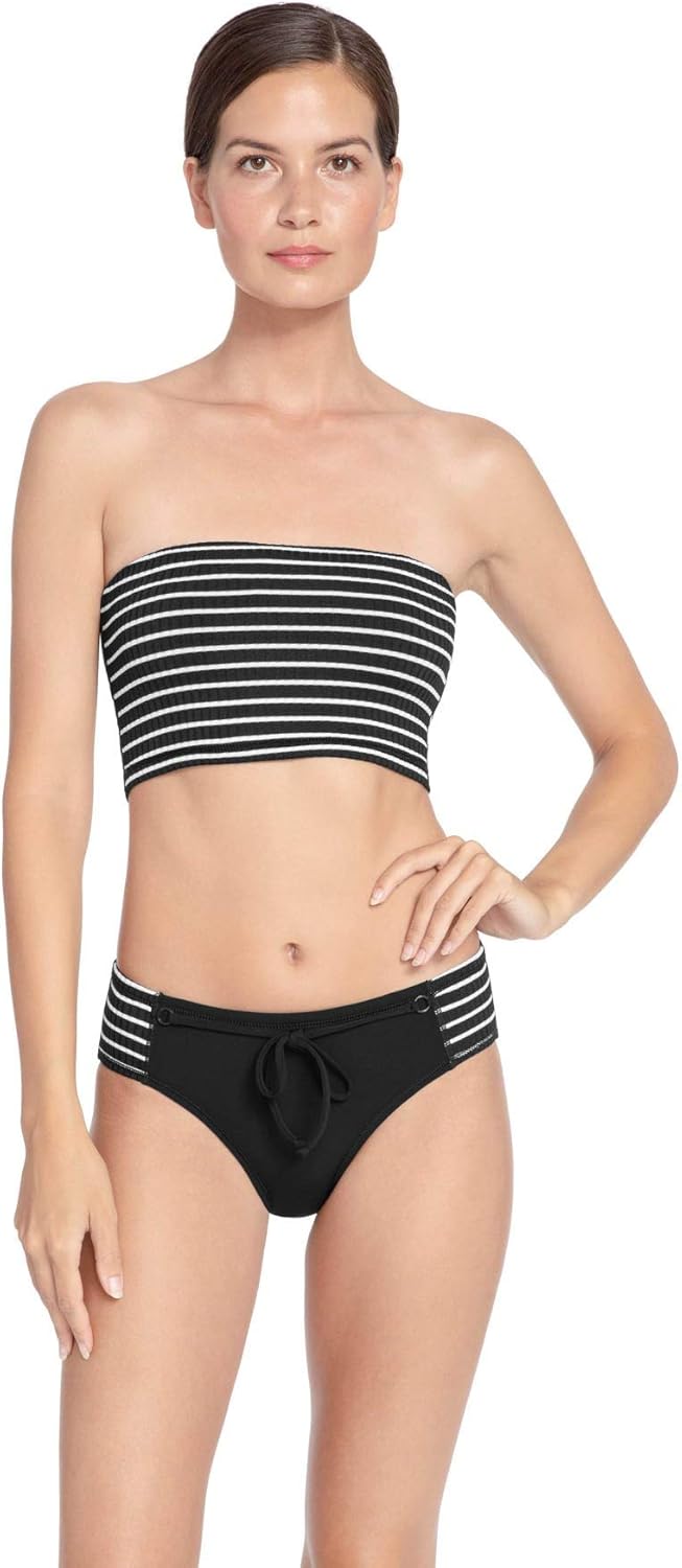 ribbed bandeau bikini top