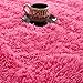 Noahas Luxury Round Rugs for Princess Castle Ultra Soft Play Tent Rug Circular Area Rugs for Kids Baby Bedroom Shaggy Circle Playhouse Carpet Nursery Rugs, 4 ft x 4 ft, Hot-Pink