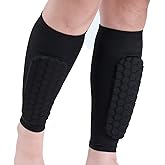 Yookat Shin Defender Shin Guards Youth Adult Ski Shin Guards Calf Compression Sleeve Lightweight Calf Protective Gear for Football Soccer with Honeycomb Pads