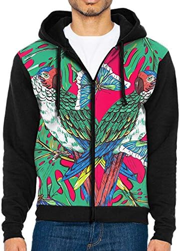 RMM KKK Male Water Color Parrot Hoodies Sweatshirts Hooded Tee-Shirt