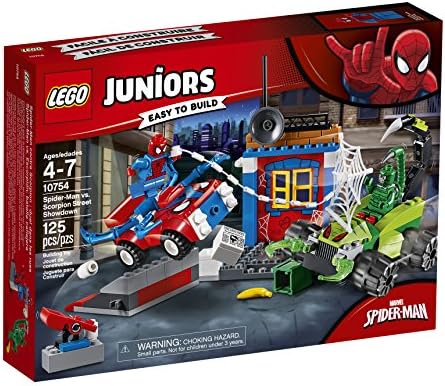 LEGO Juniors - Spider-Man VS Escorpión: Batalla Callejera, Juguete de Super Héroes con Coches para Crear y Construir, Incluye Minifiguras y Accesorios (10754): Amazon.es: Juguetes y juegos