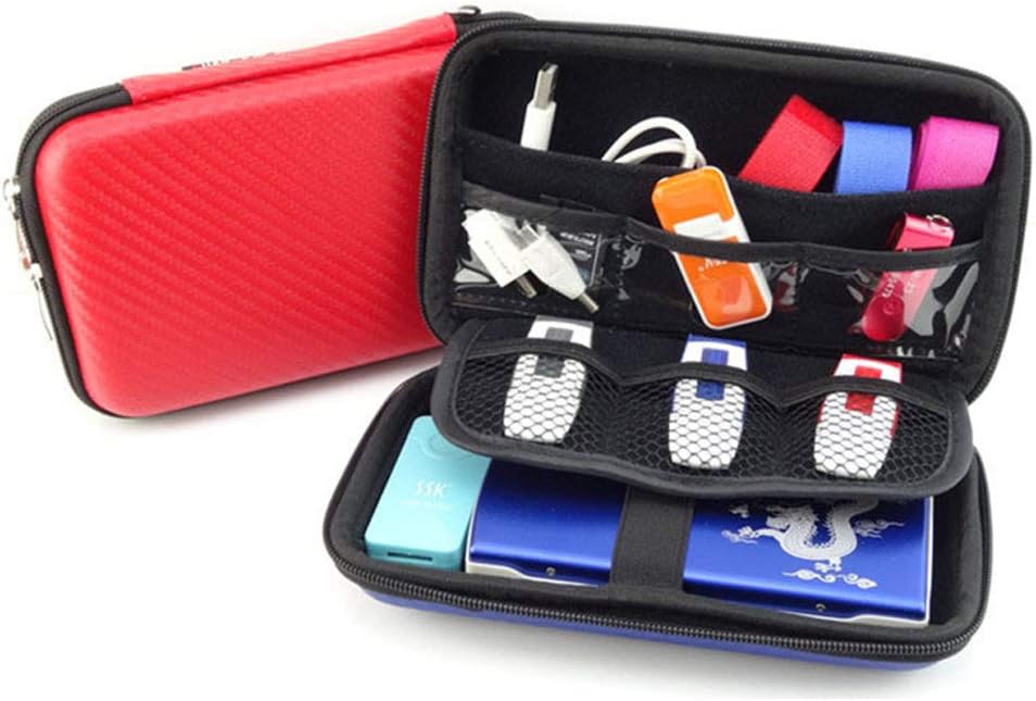 Hard Shell Diabetic Supplies Travel Case Organizer Bag for Blood Glucose Monitoring Systems, Sugar Test Strips, Medication, Insulin, Pens, Syringes, Needles, Lancets, Nikon & Sony Camera (Red)