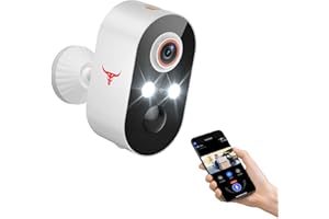 HotFun Security Camera Wireless Outdoor, 1080P Battery Power WiFi Surveillance, Indoor Home Cameras with Smart AI Human Detection, Color Night Vision, Cloud Storage, Live View (1 Pack)