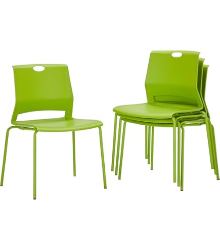 Amazon.com: Sidanli Blue Stacking Chairs-Set of 4 : Office Products