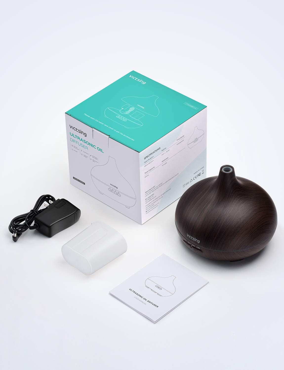 VicTsing VTHM024AB Essential Oil Diffuser, Deep Brown: Home & Kitchen