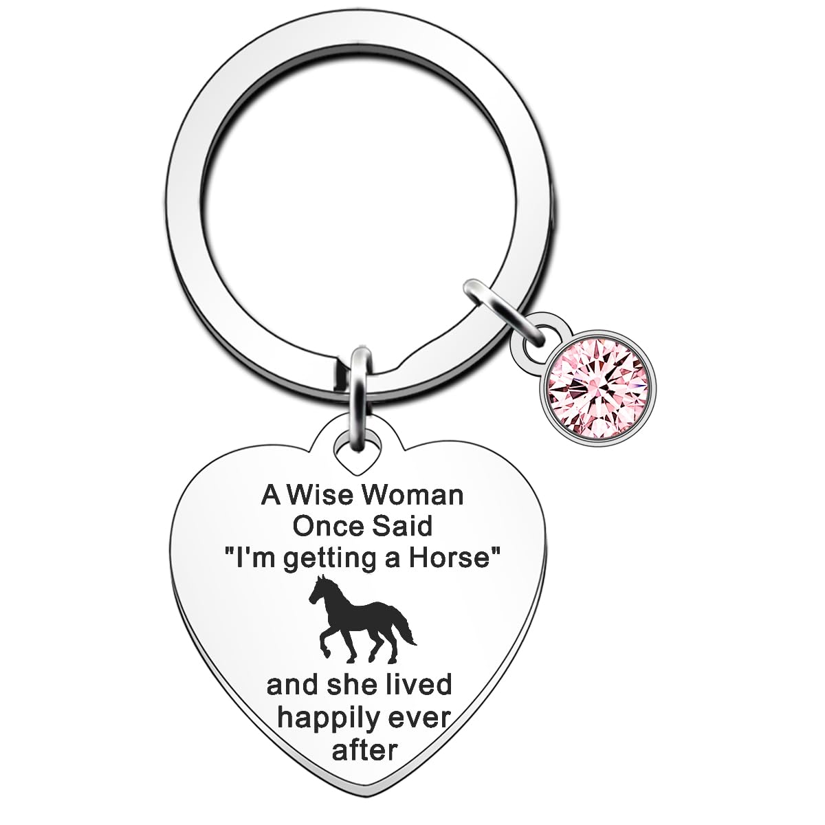 FMCC Horse Gifts for Women Horse Keyring I'm Getting a Horse and She Lived Happily Ever after