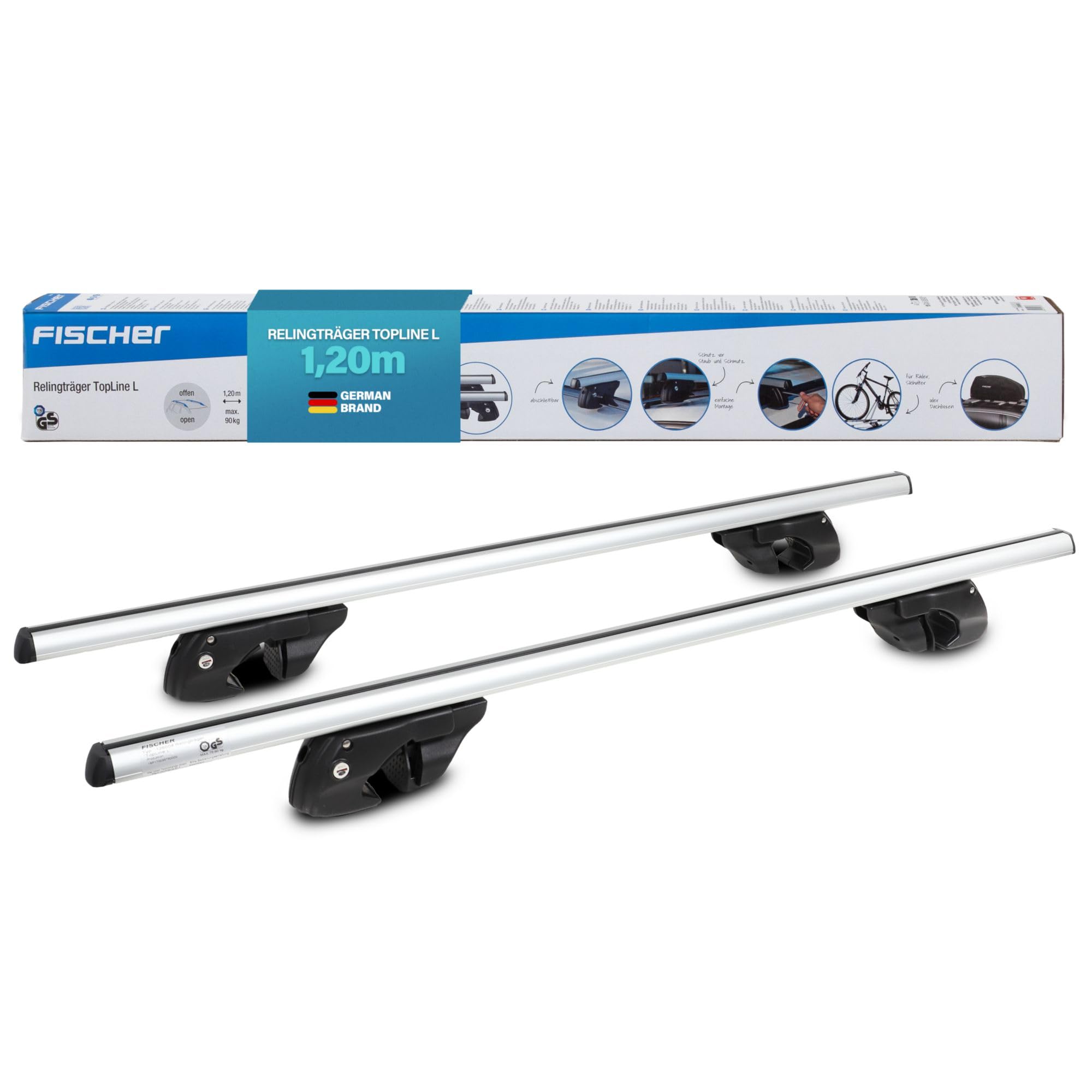 Fischer Aluminium Roof Railing Track with German TÜV/GS