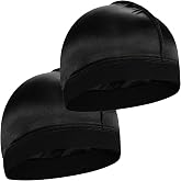 Silky Stocking Wave Cap for Men Good Compression Over Durag Stocking Caps | Thick Hair Style for 360 540 720 Waves Sleeping Dome Wig Night Skull Hat Du-rag Partner Elastic Band Lifesaver Keep Hairstyle