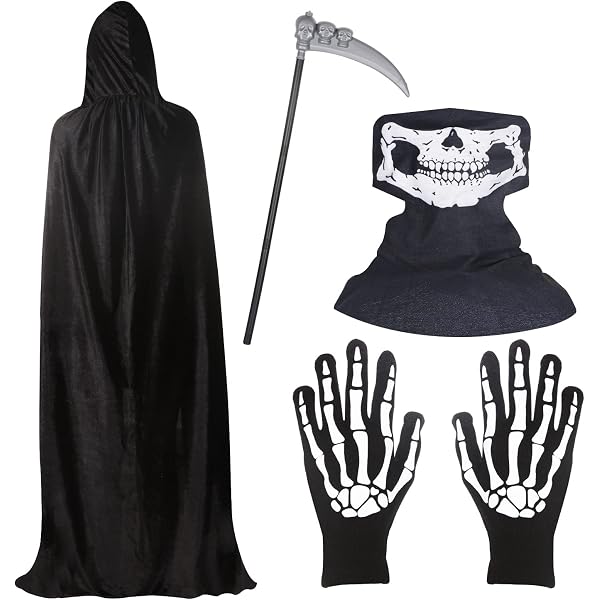 Amscan Jungen Neon Reaper Robe Mit Maske – Gruselig & Nachhaltig, Aus 100% Recyceltem Material
