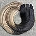 Ugeat 14Inch 10Pcs 120Gram 100 Remy Human Hair Clip In Extensions Full Head Silky Straight Balayage Omber Color #2 Darkest Brown Fading To #10 Ombre Hair Clip Extensions