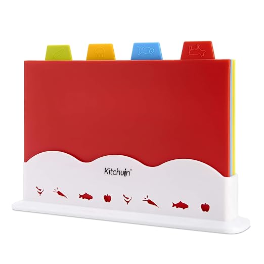 Compra Kitchvin Juego De 4 Tablas De Cortar De Plástico