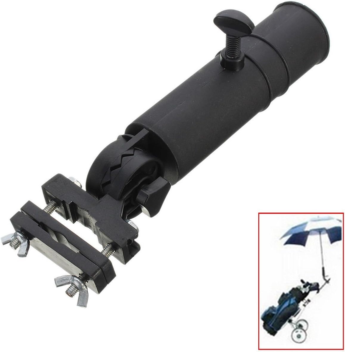 Universal Golf Cart Umbrella Holder, Adjustable Umbrella Holder for All Golf Cart Wheelchair Bike Stroller
