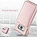ZVE Case for Samsung Galaxy S8, 5.8 inch, Leather Wallet Case with Card Holder Slot Zipper Wallet Pocket Purse Handbag Wrist Strap Protective Cover for Samsung Galaxy S8, 5.8 inch 2017 - Rose Gold