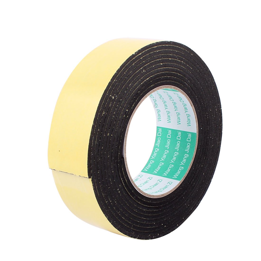Sourcingmap Black EVA 4CM Wide 4M Length 3MM Thick Single Sided Shockproof Sponge Tape