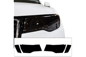 BOGAR TECH DESIGNS Tinted Head Light Overlay Tint Compatible with Jeep Grand Cherokee 2014-2021, Dark