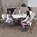 Lifetime 80273 Fold in Half Square Table, 34 Inch, White