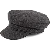 Herringbone Fiddler Cap - Charcoal