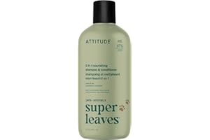 ATTITUDE 2in1 Nourishing Shampoo and Conditioner for Cat & Dog, Vegan and Cruelty-Free, Lavender & Argan Oil, 16 Fl Oz