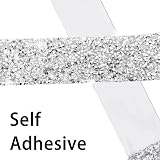 Zayejod 4 Rolls Black Resin Rhinestone Ribbon Self-Adhesive 10mm view 5