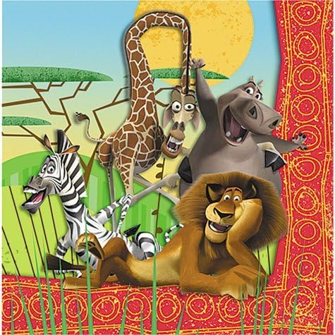 Madagascar Lunch Napkins 16ct