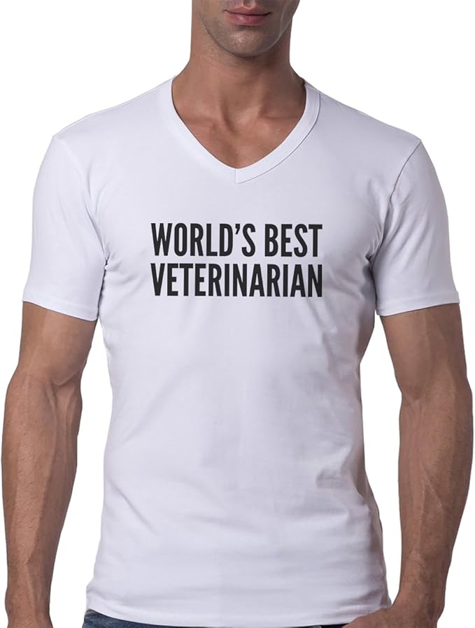World's Best Veterinarian XXL Mens VNeck Clothing