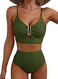 Herseas Women Swimsuits 2 Piece Push up Ribbed