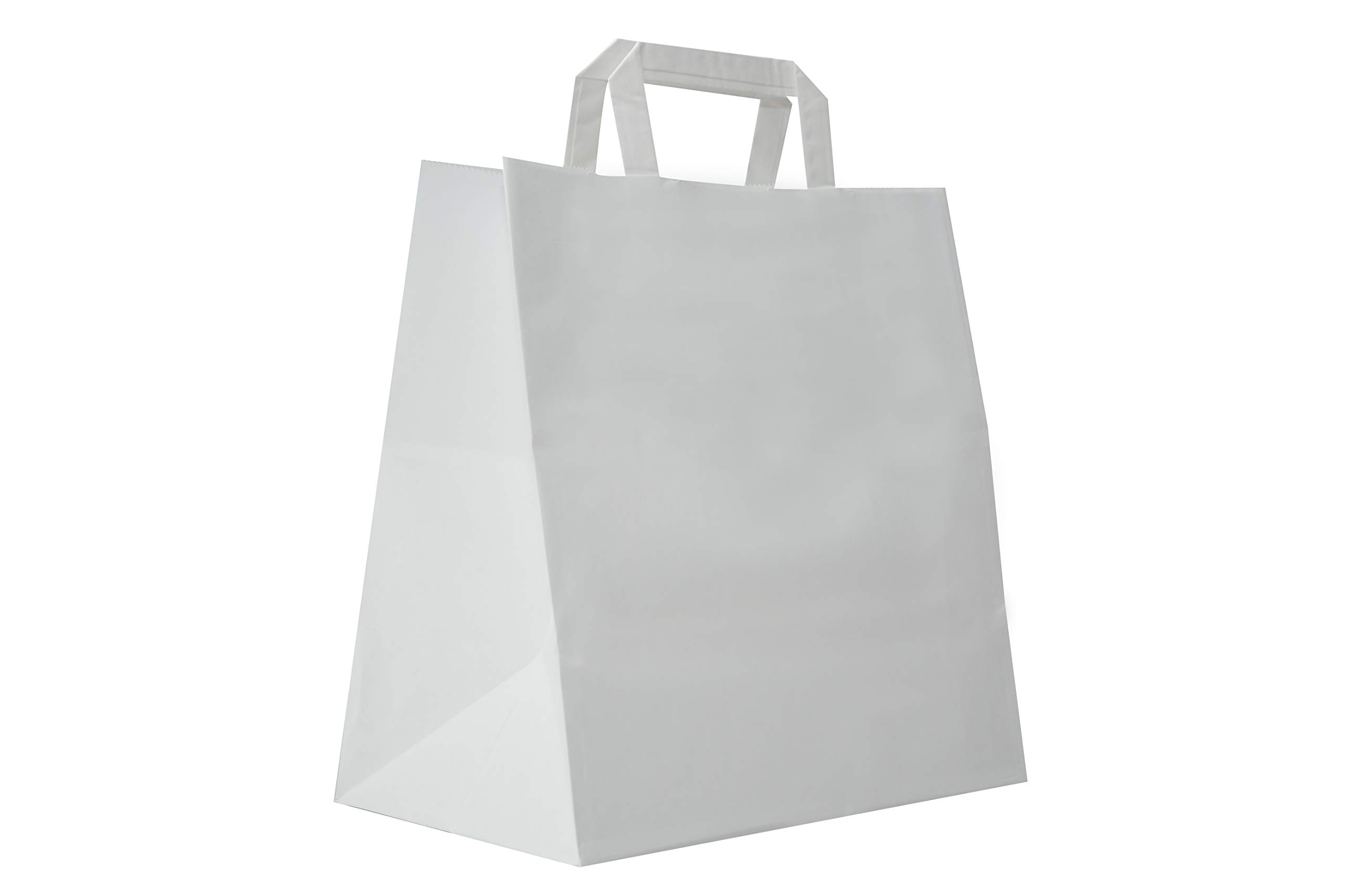 Carte Dozio Kraft Shopper White Square Bottom Flat Handle 27+17x29 cm